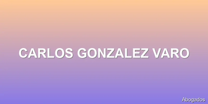 CARLOS GONZALEZ VARO