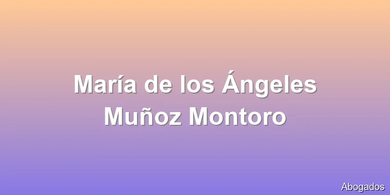 María de los Ángeles Muñoz Montoro