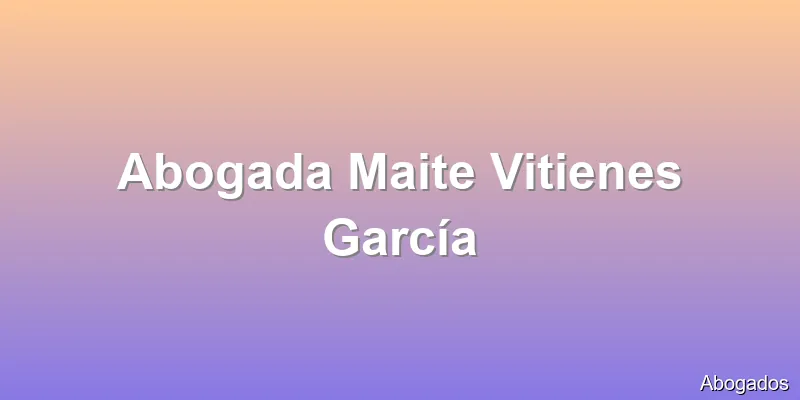 Abogada Maite Vitienes García