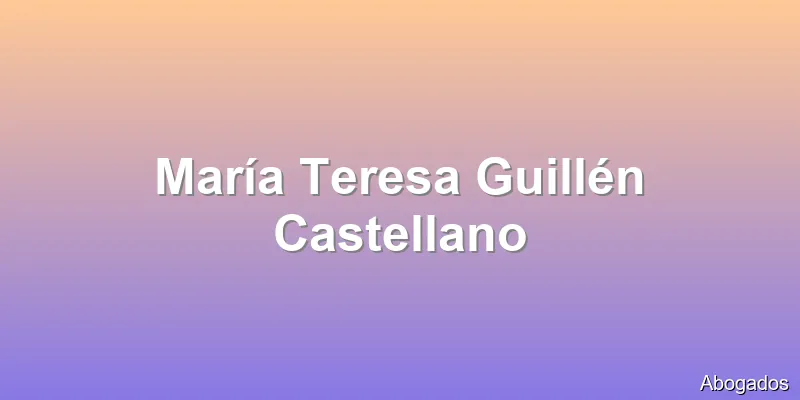 María Teresa Guillén Castellano