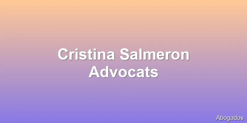 Cristina Salmeron Advocats