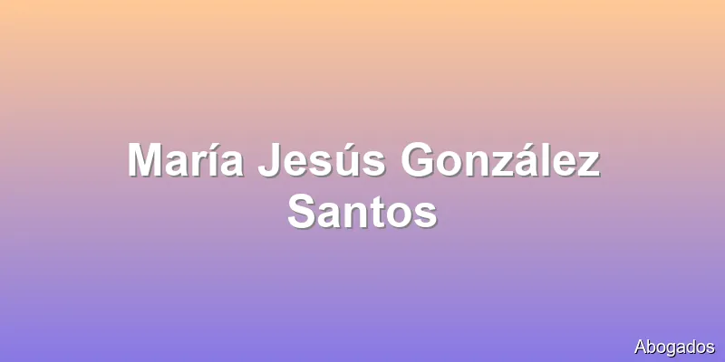 María Jesús González Santos