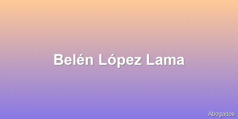 Belén López Lama