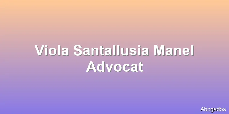 Viola Santallusia Manel Advocat