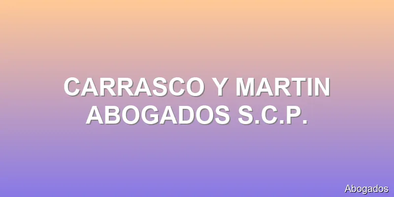 CARRASCO Y MARTIN ABOGADOS S.C.P.
