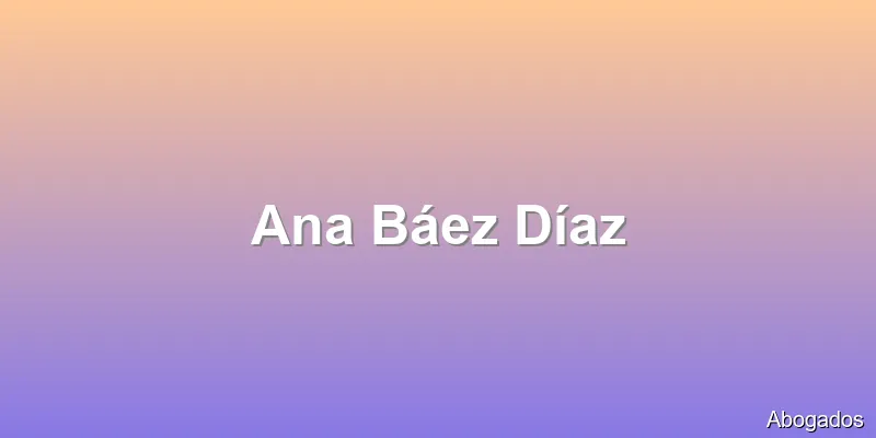 Ana Báez Díaz